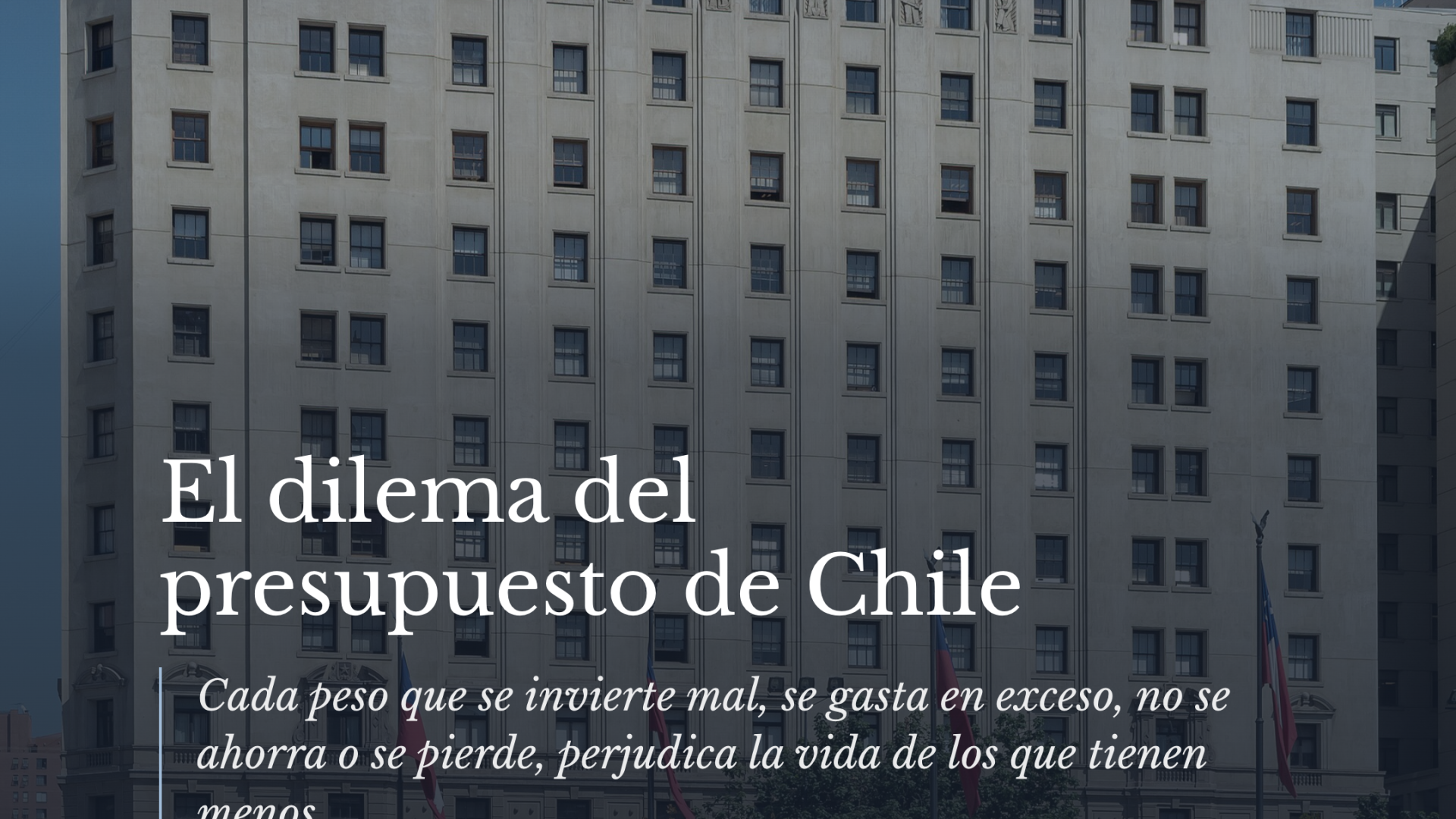 El dilema del presupuesto de Chile