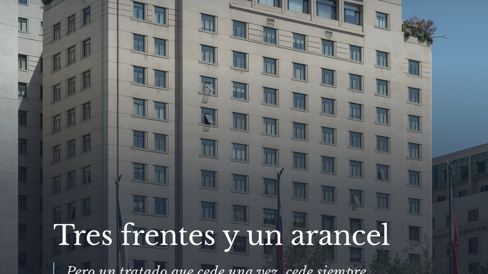 Tres frentes y un arancel